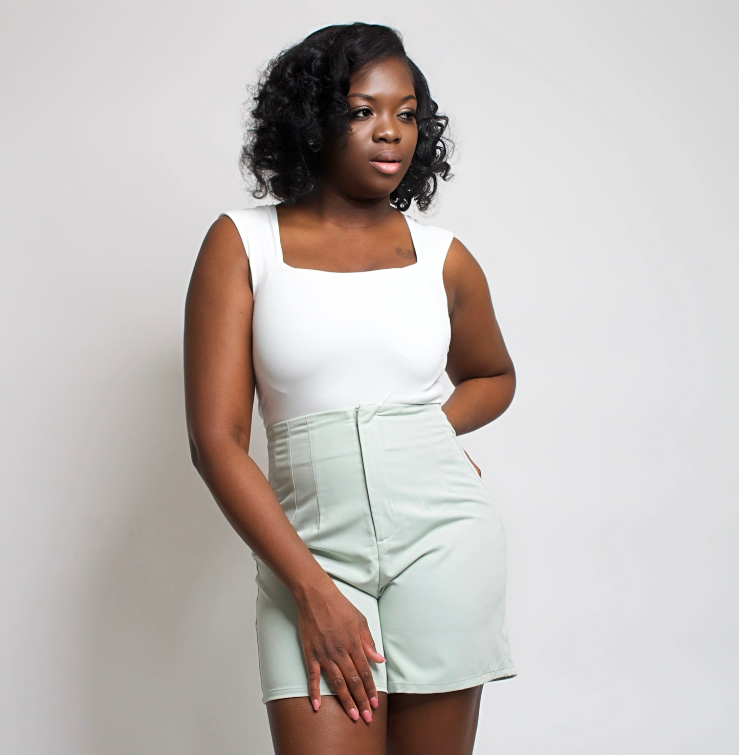 Brunch’n High Waist Shorts (Mint)