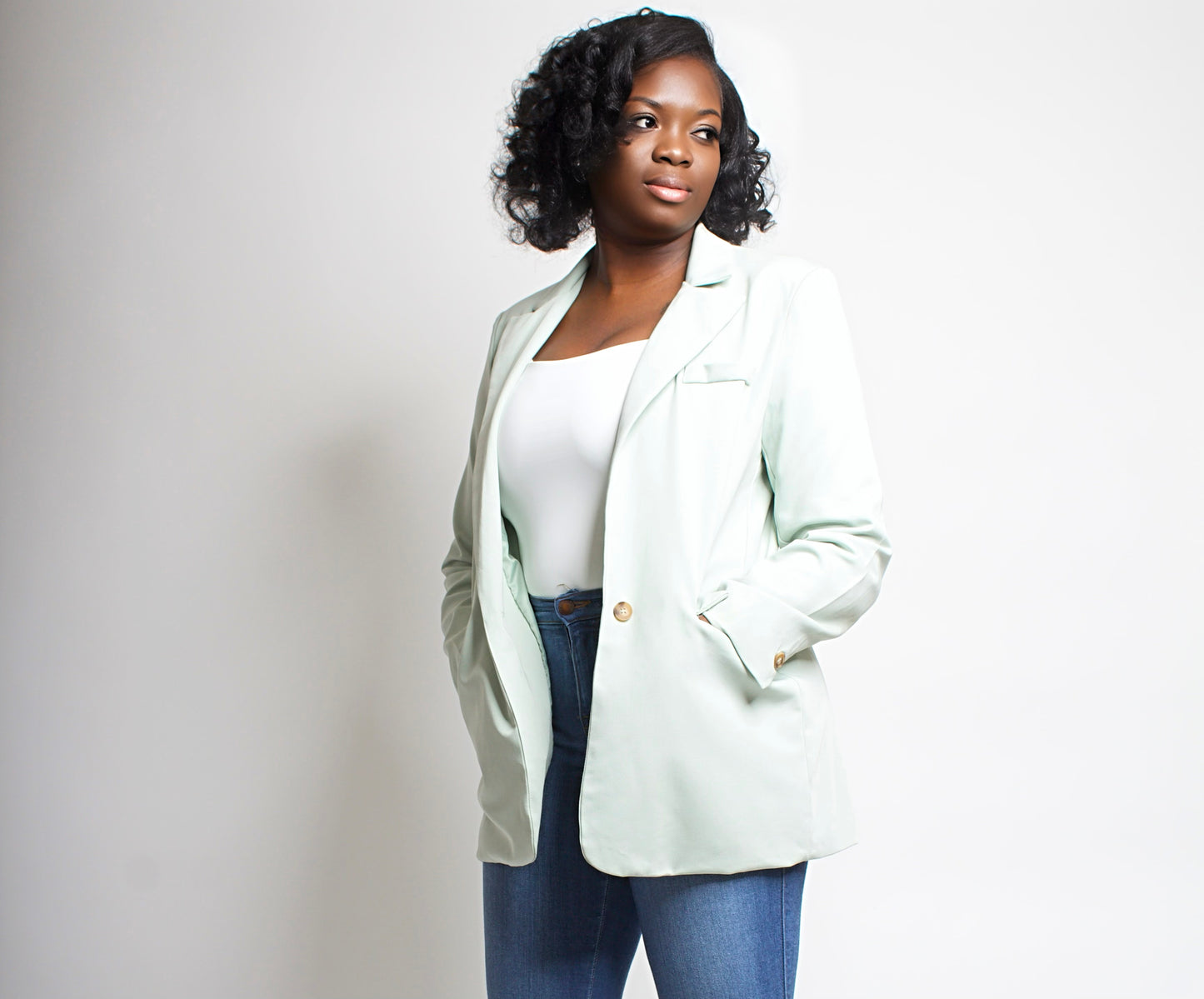 Bossy Oversized Blazer (Mint)