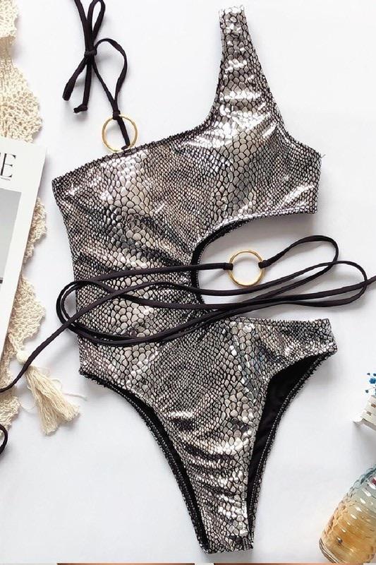 Metallic Charmer One Piece Silver