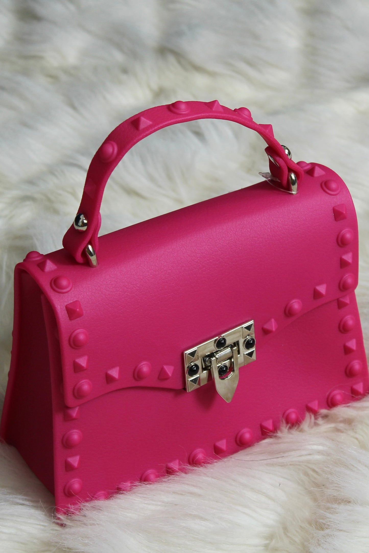 Studded Neon Bag (Pink)