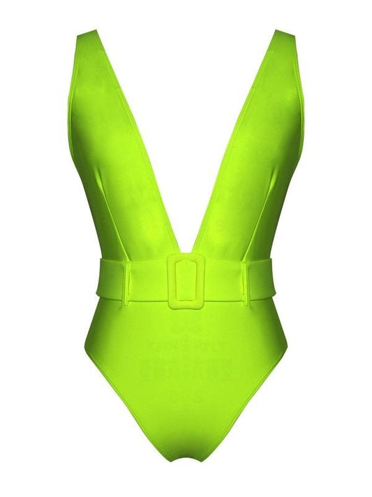 Belted One Piece- Neon Green