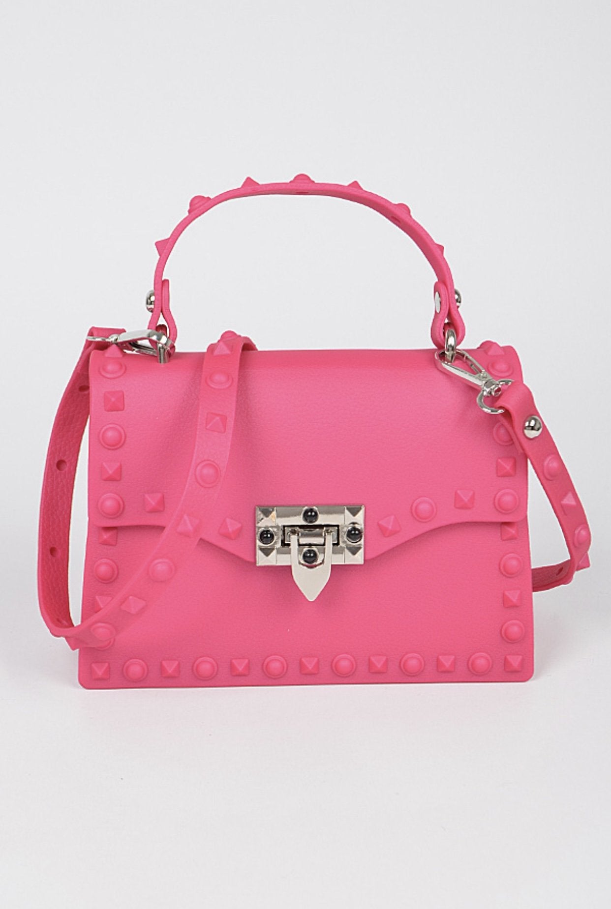 Studded Neon Bag (Pink)