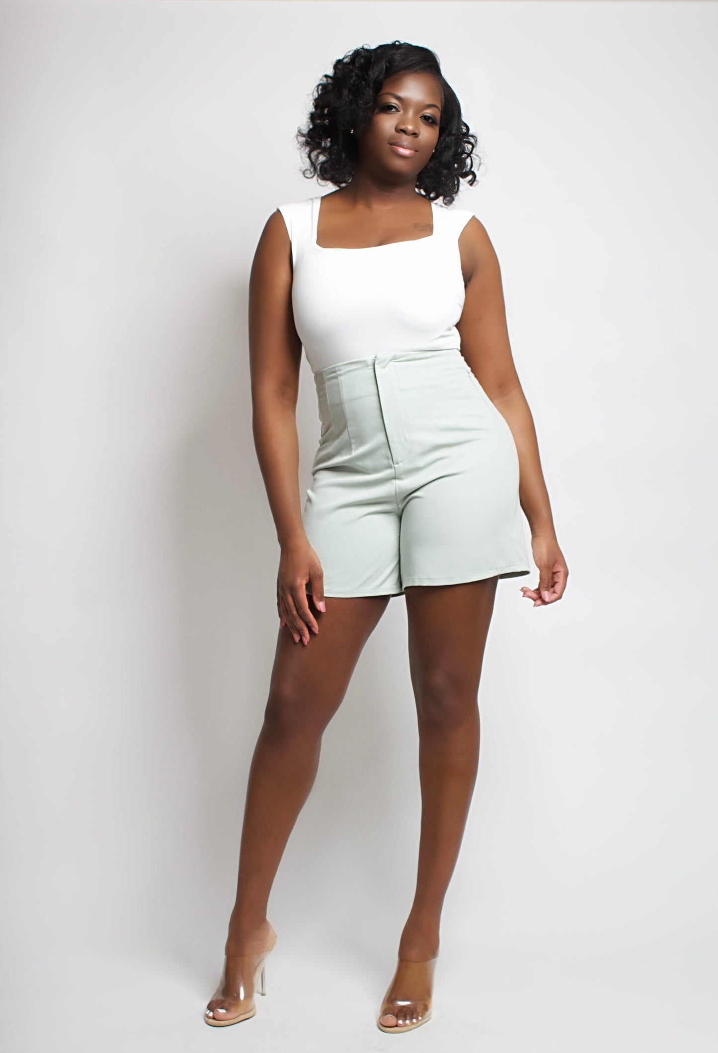 Brunch’n High Waist Shorts (Mint)